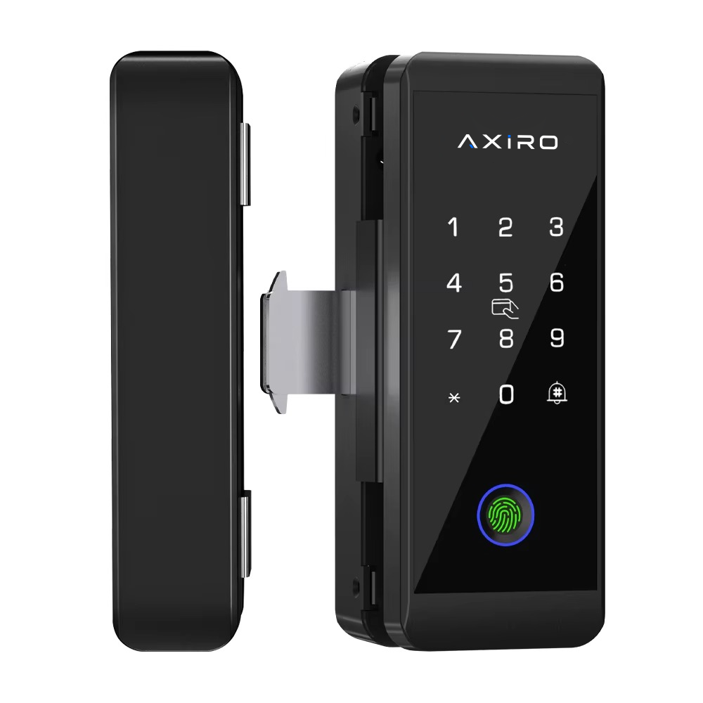 Axiro Smart Glass & Wood Door Lock – 5-in-1 Keyless Entry with App Control